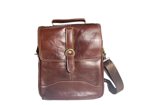 Discovery X Messenger Dark Brown Leather Travel Bag Ejad 