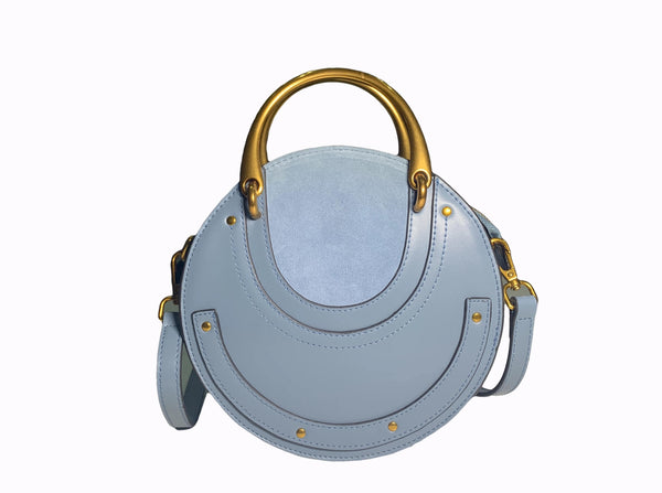 Envie Blue Luxury Leather Bag Ejad 