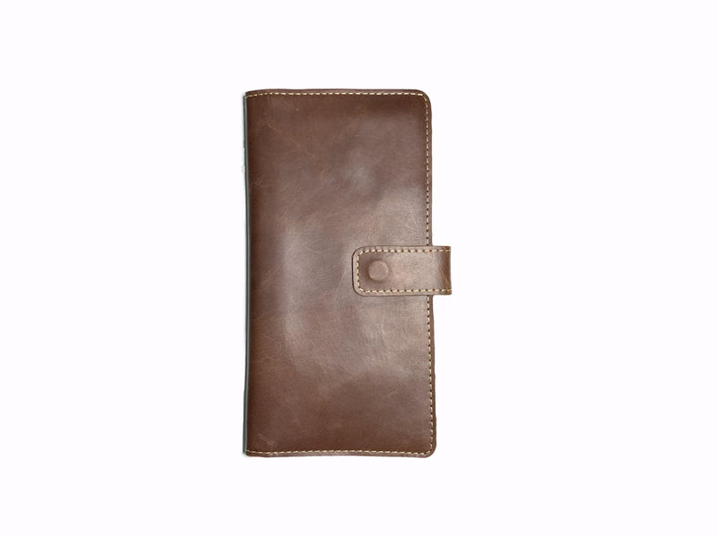 Travel Book Coffee Long Leather Wallet Ejad 